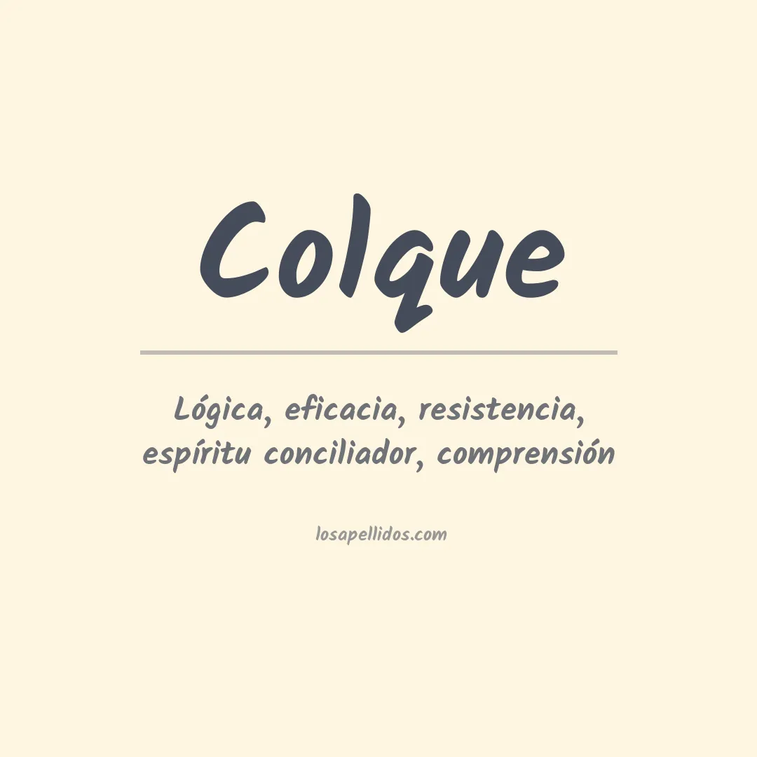 Significado del Apellido Colque