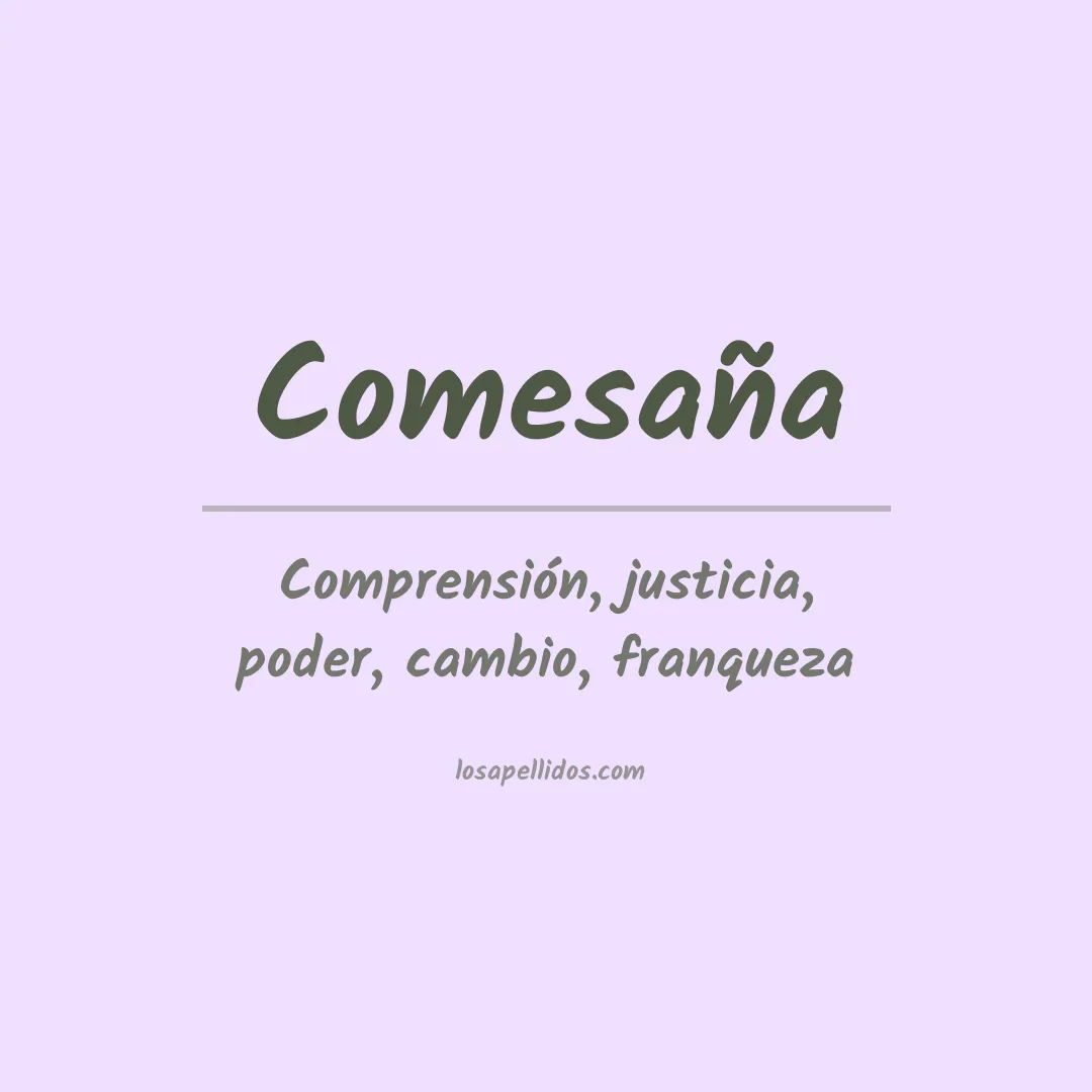 Significado del Apellido Comesaña