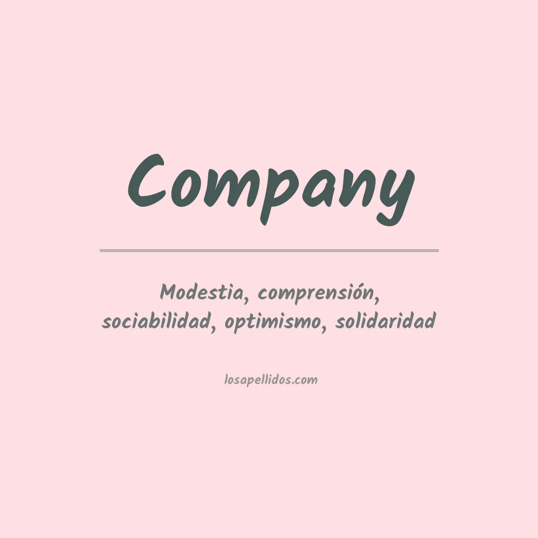 Significado del Apellido Company