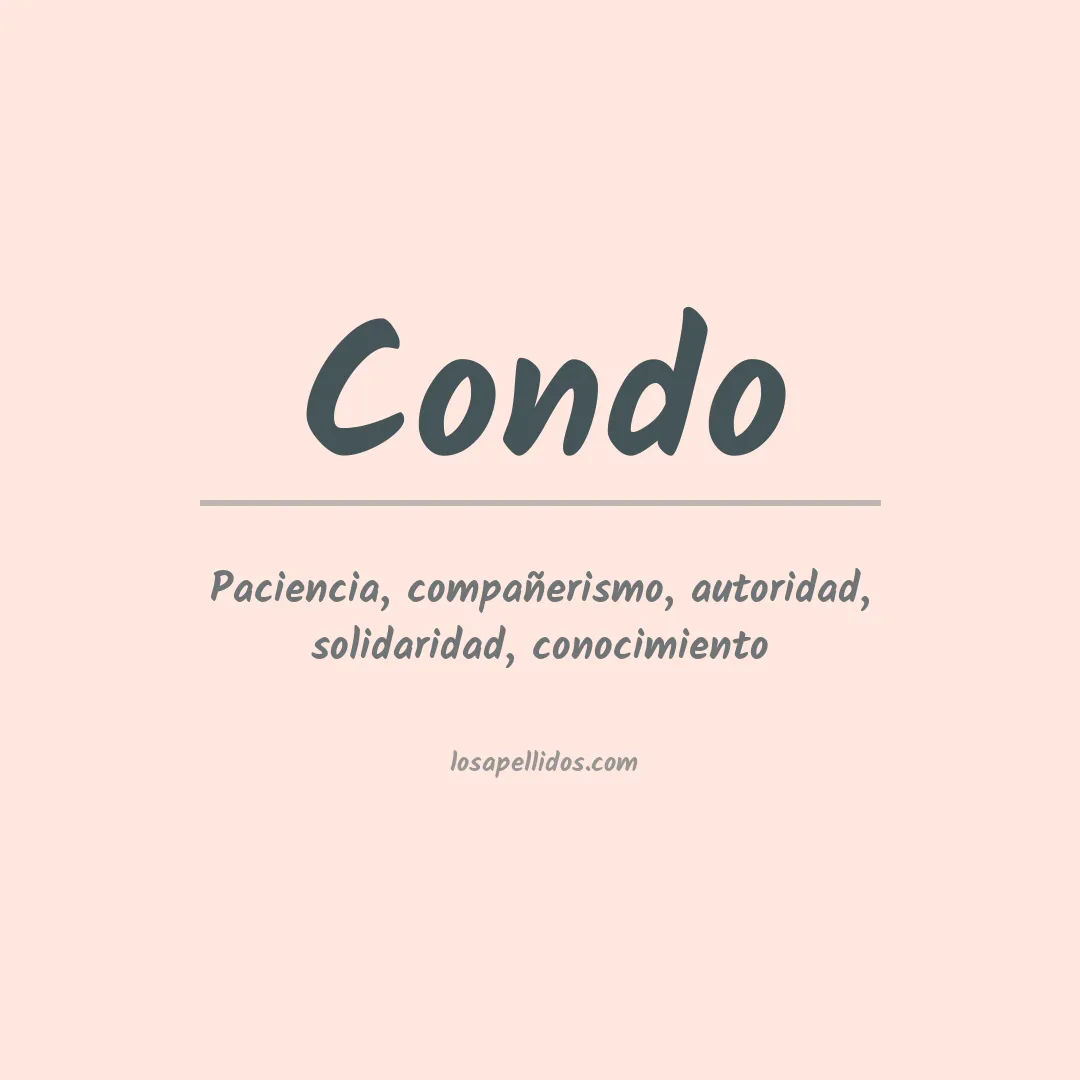 Significado del Apellido Condo