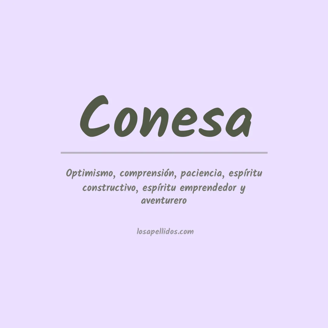 Significado del Apellido Conesa