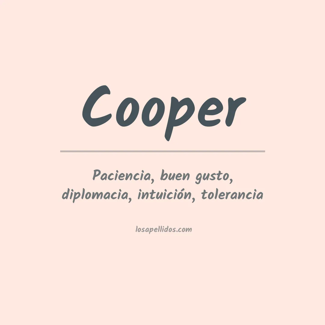 Significado del Apellido Cooper