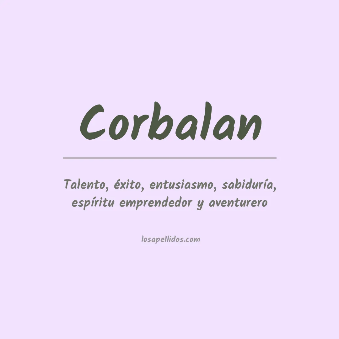 Significado del Apellido Corbalan