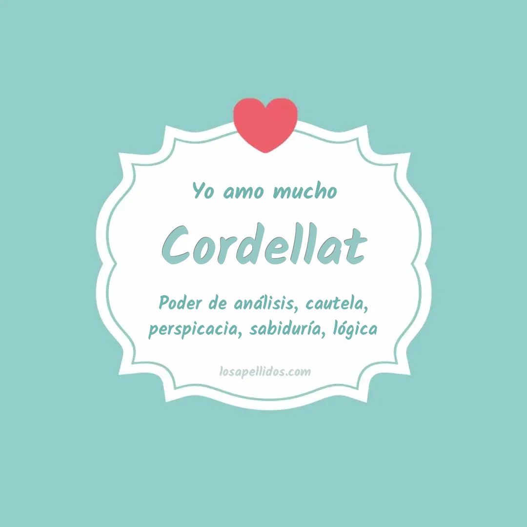 Yo amo mucho Cordellat