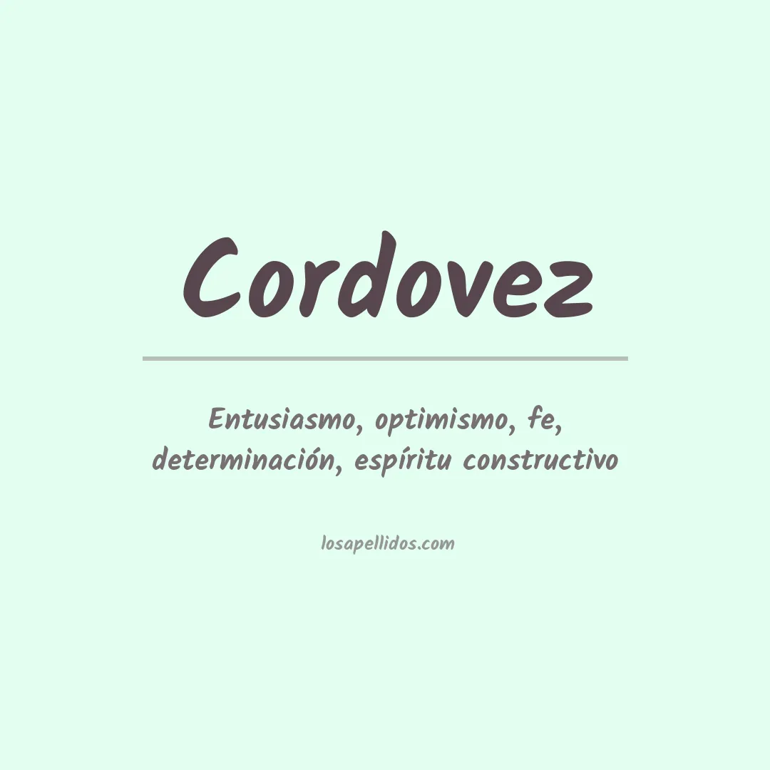 Significado del Apellido Cordovez