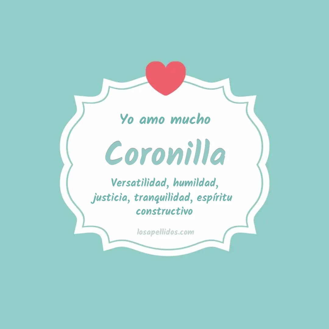 Yo amo mucho Coronilla