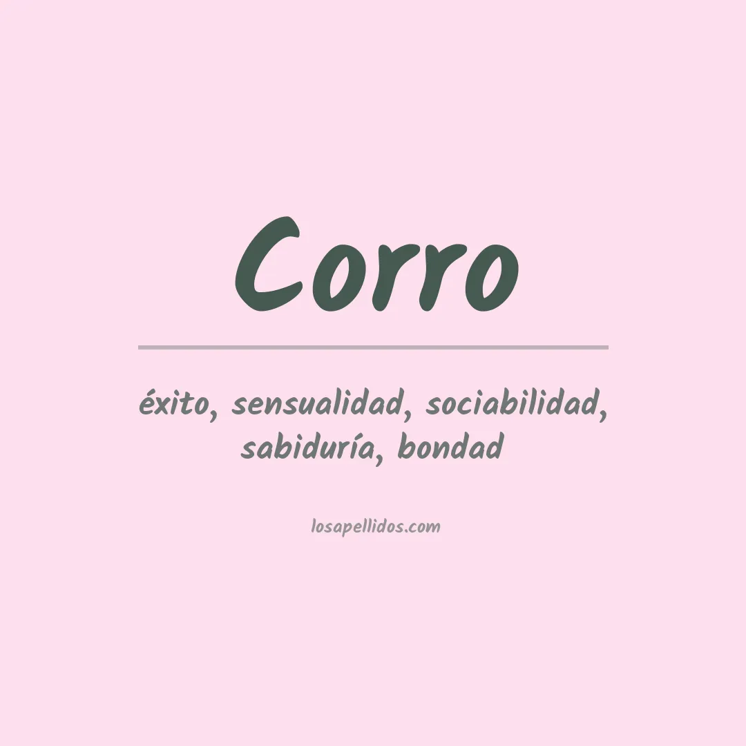 Significado del Apellido Corro