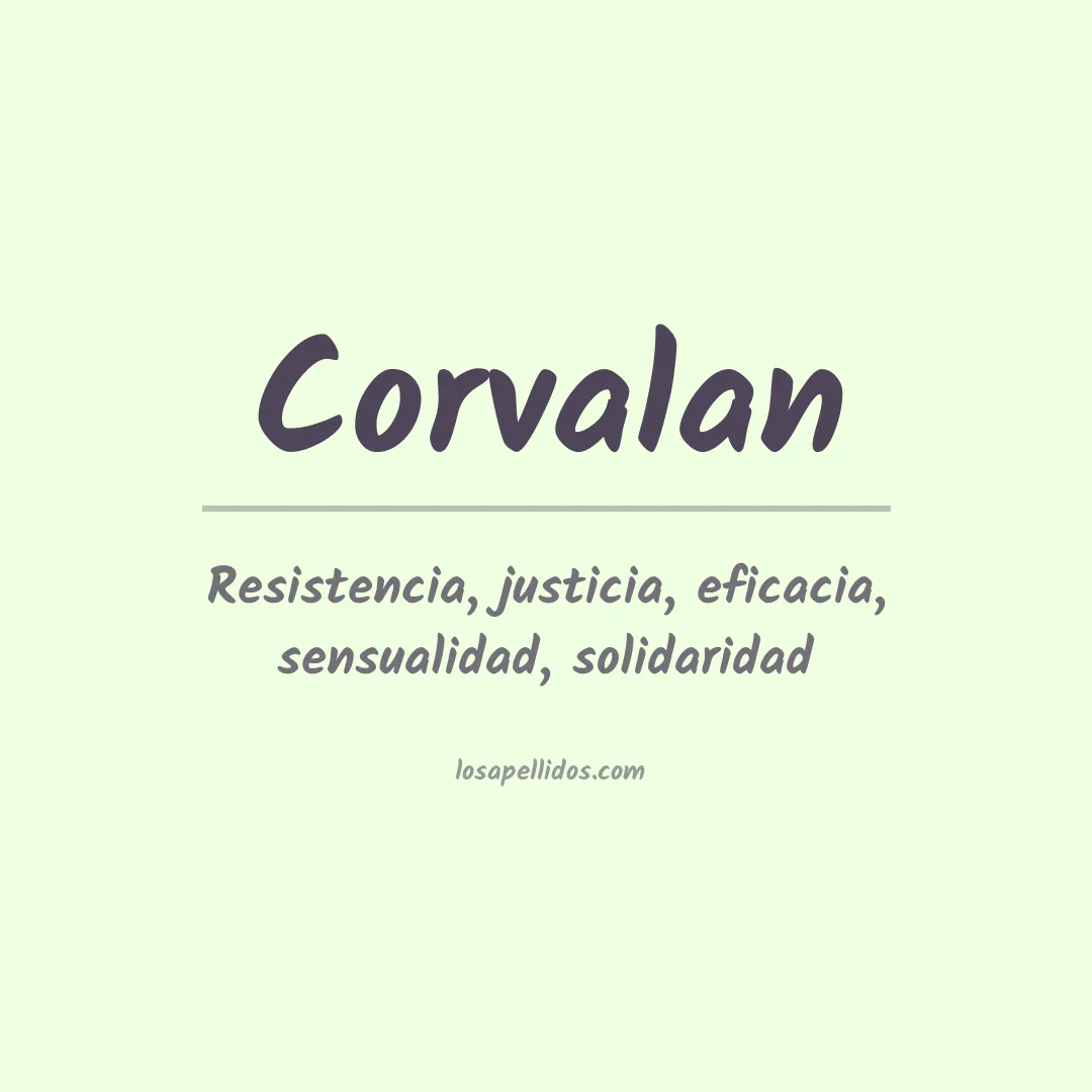 Significado del Apellido Corvalan