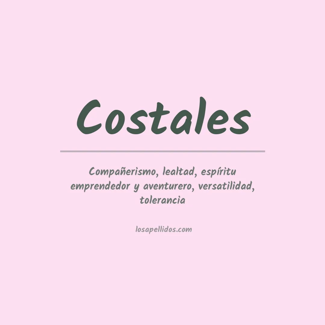 Significado del Apellido Costales