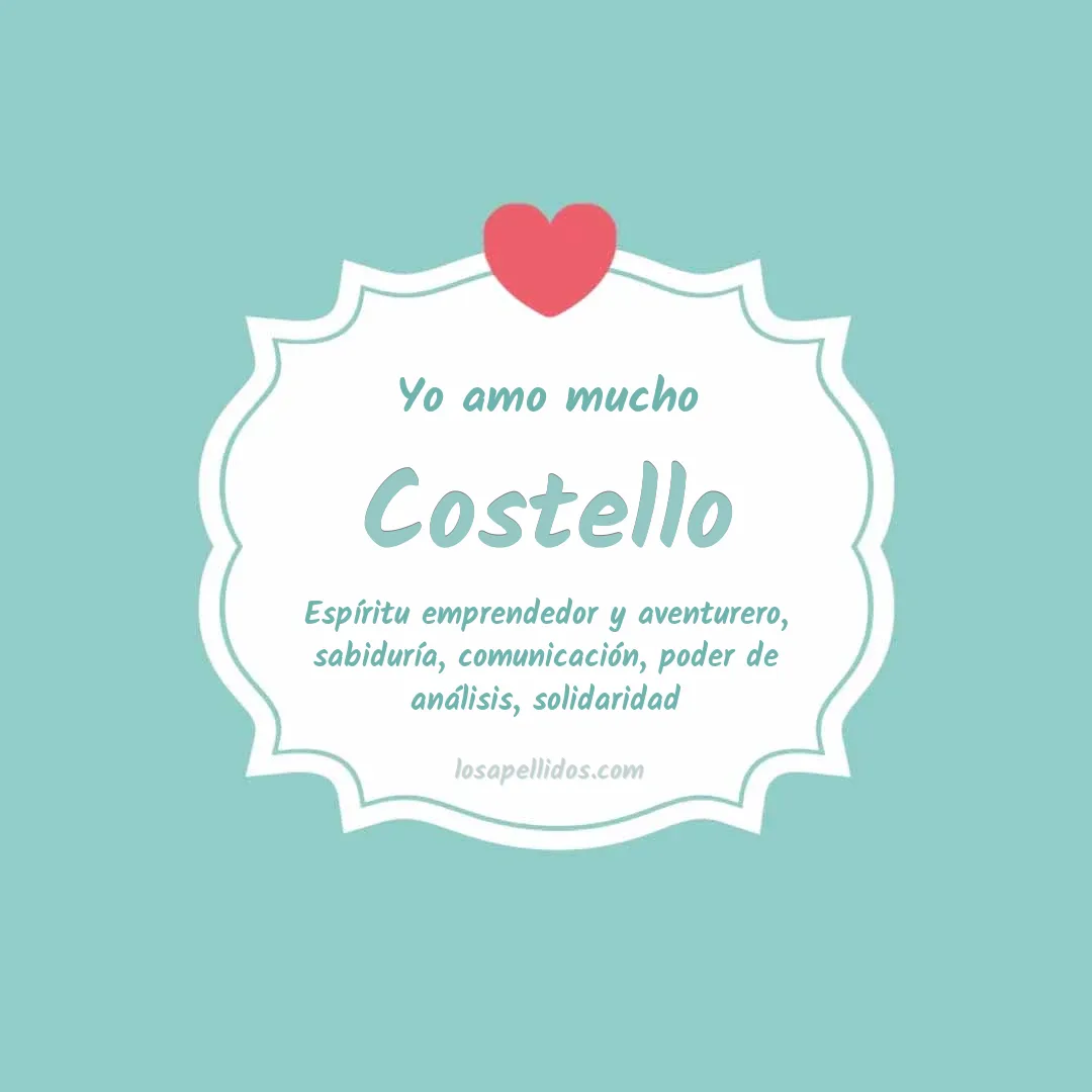 Yo amo mucho Costello