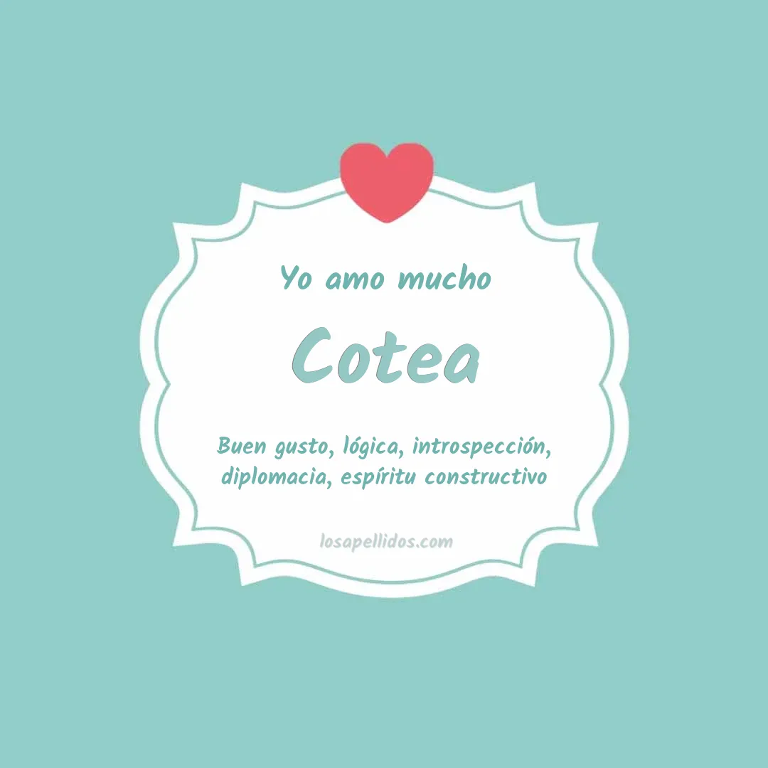 Yo amo mucho Cotea