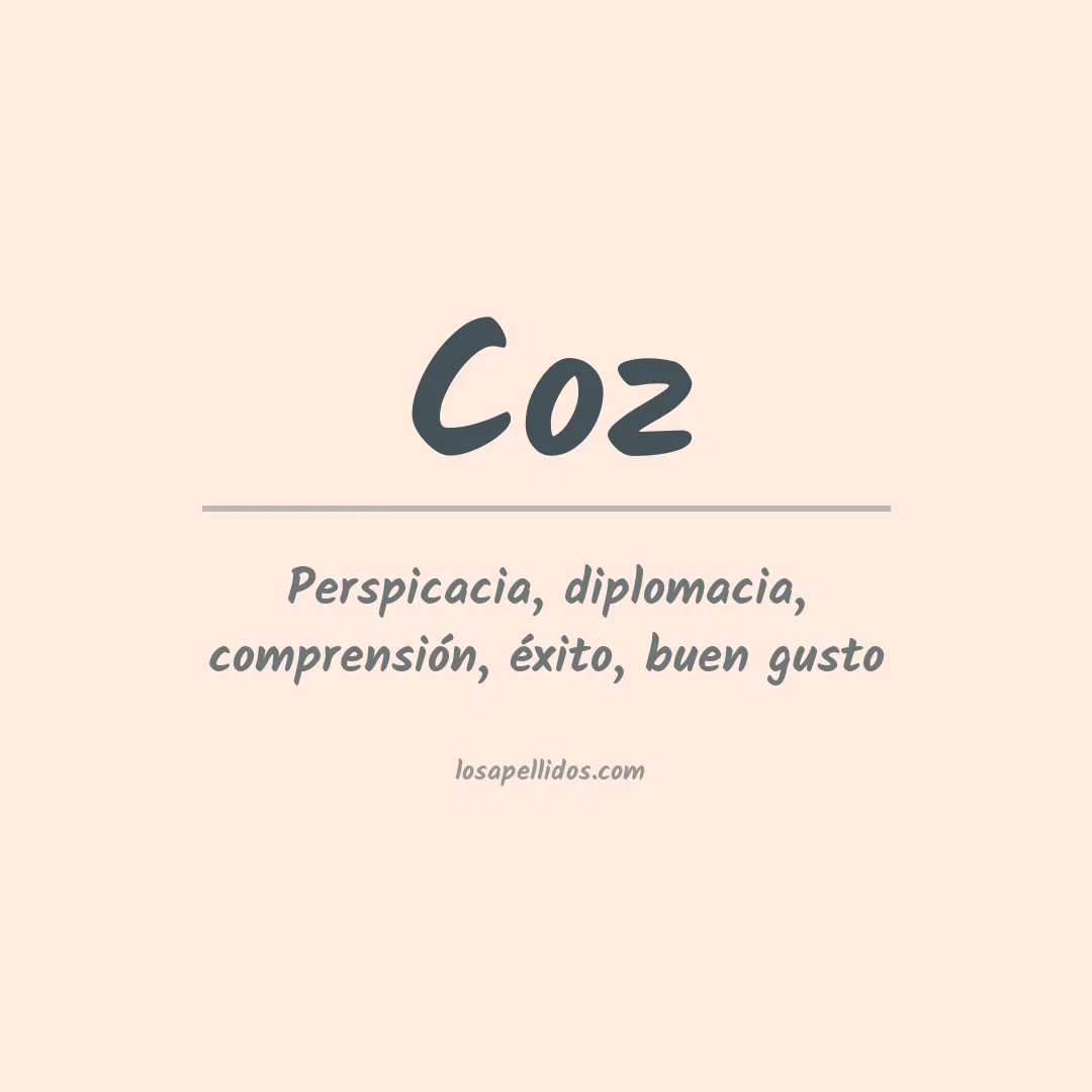 Significado del Apellido Coz