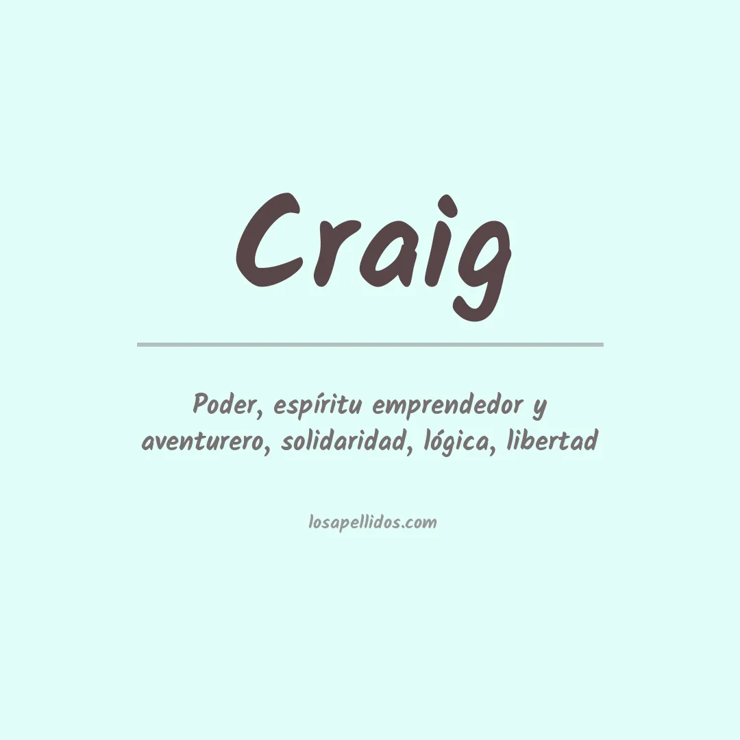 Significado del Apellido Craig