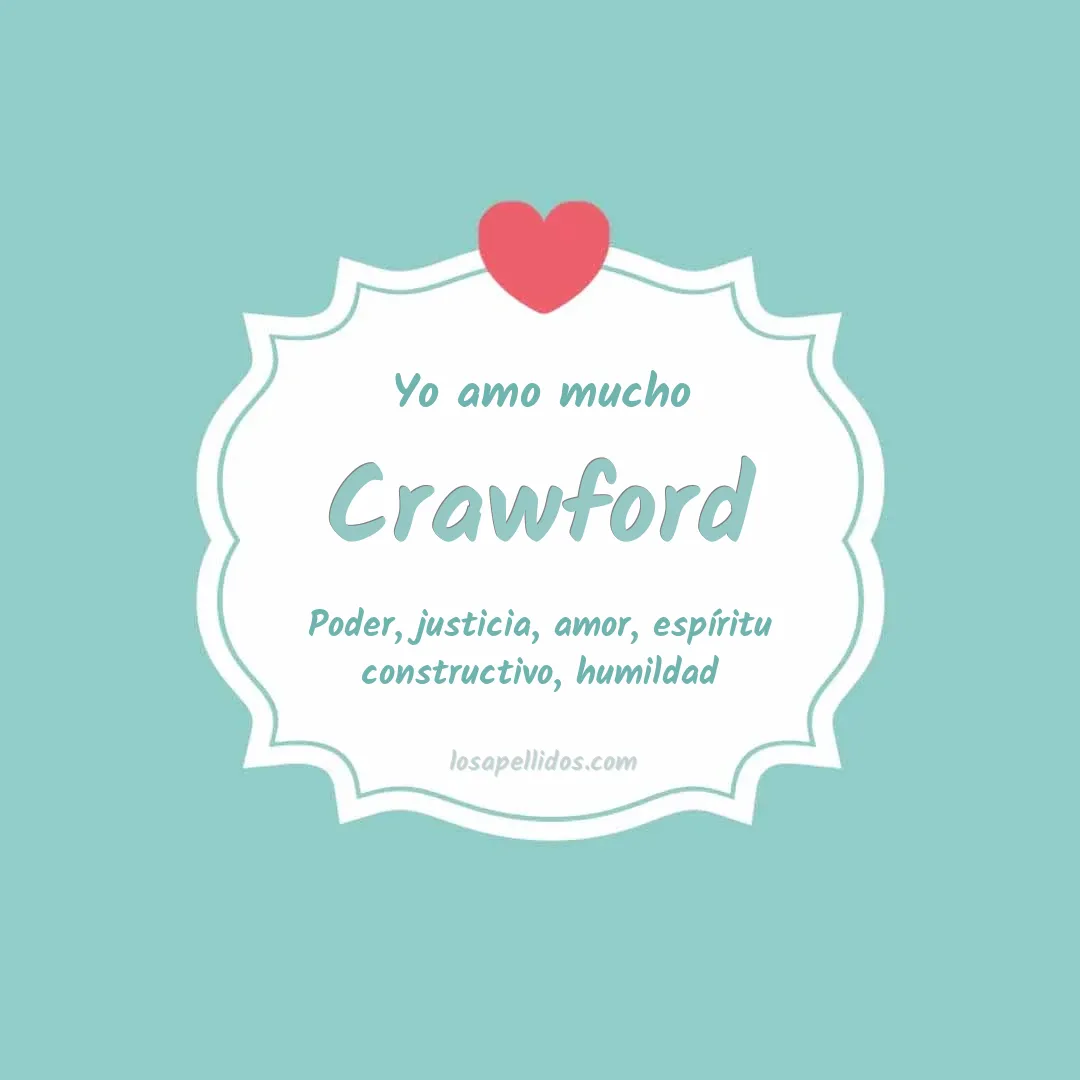 Yo amo mucho Crawford