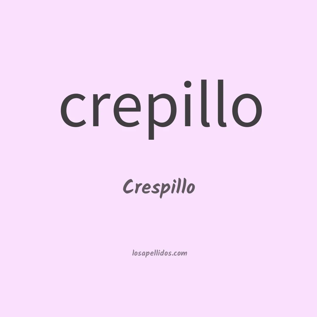Crespillo en chino