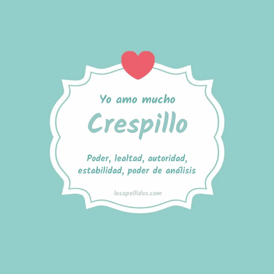 Yo amo mucho Crespillo