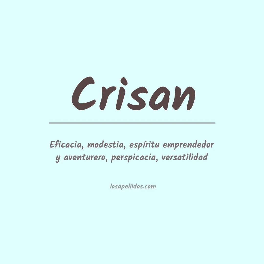 Significado del Apellido Crisan