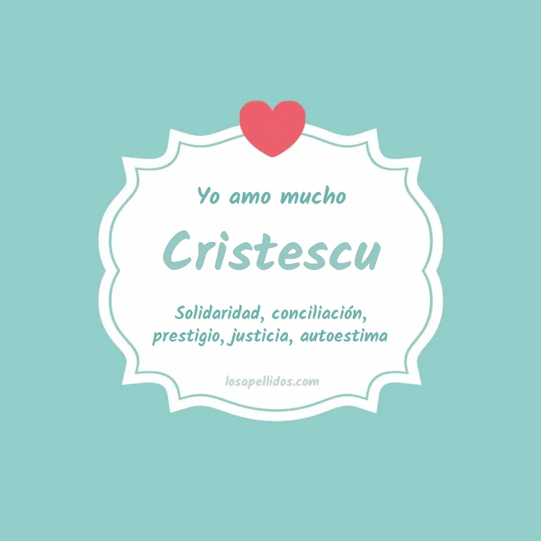 Yo amo mucho Cristescu