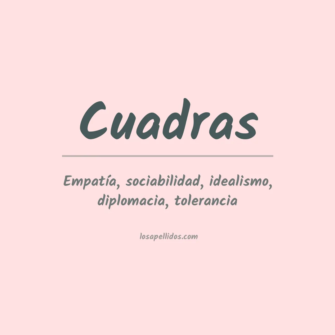 Significado del Apellido Cuadras