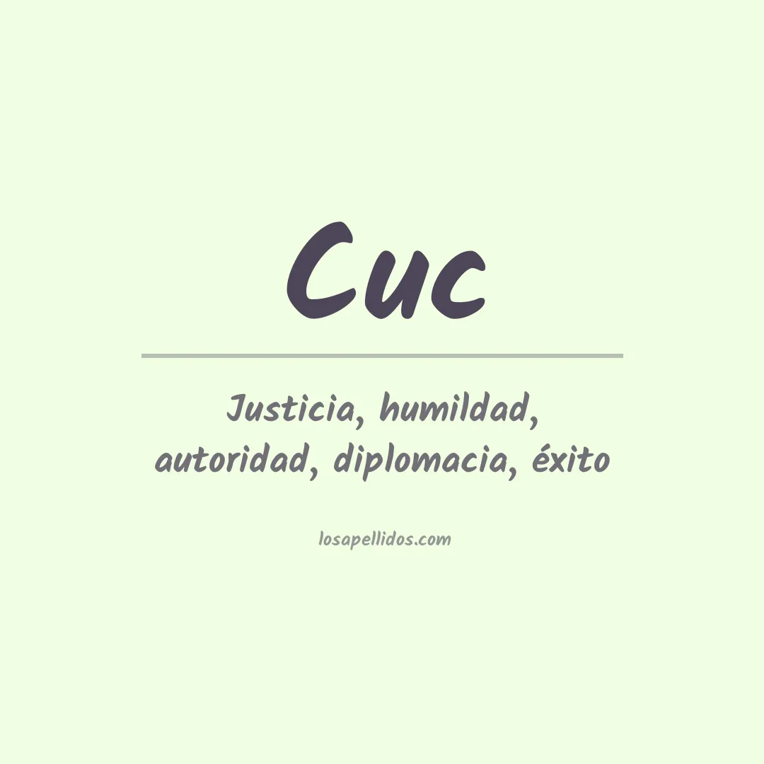 Significado del Apellido Cuc