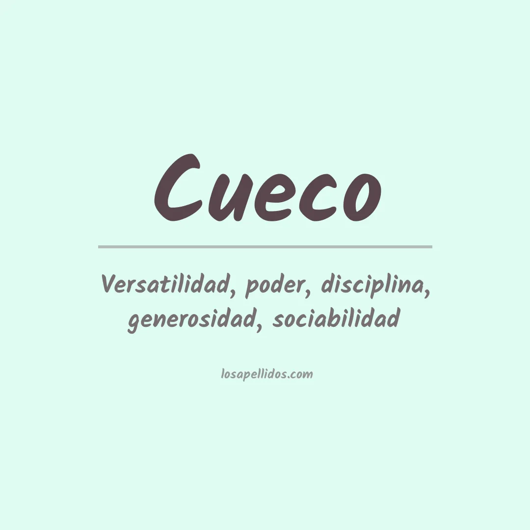Significado del Apellido Cueco