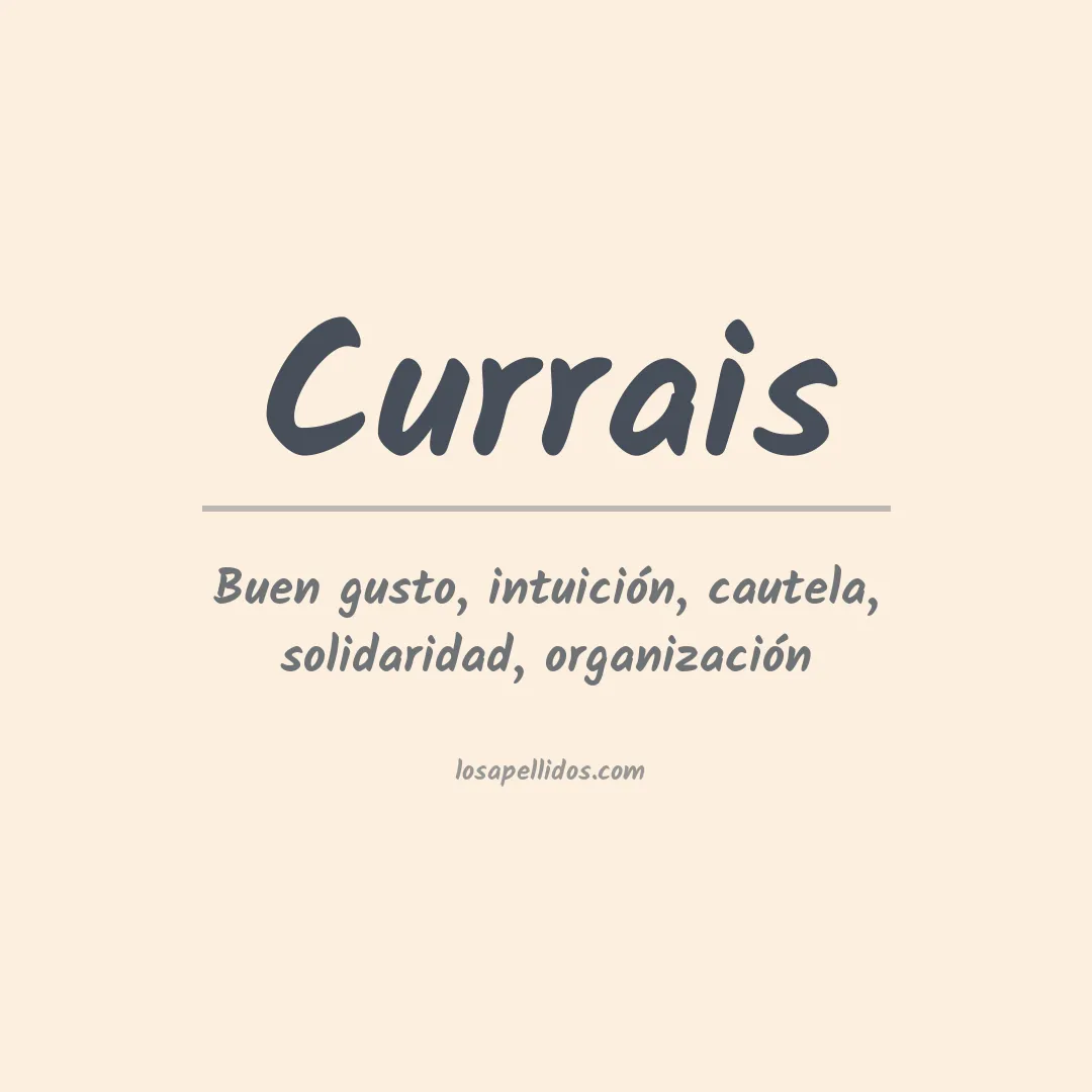 Significado del Apellido Currais