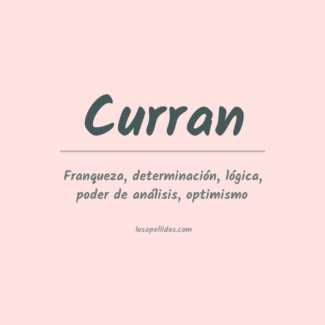 Significado del Apellido Curran
