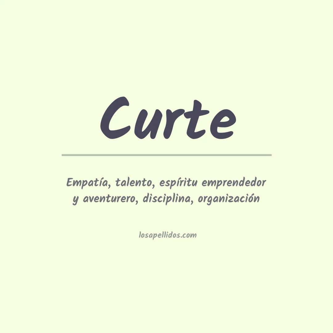 Significado del Apellido Curte