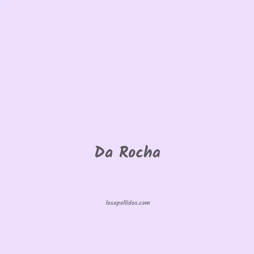 Da rocha en chino