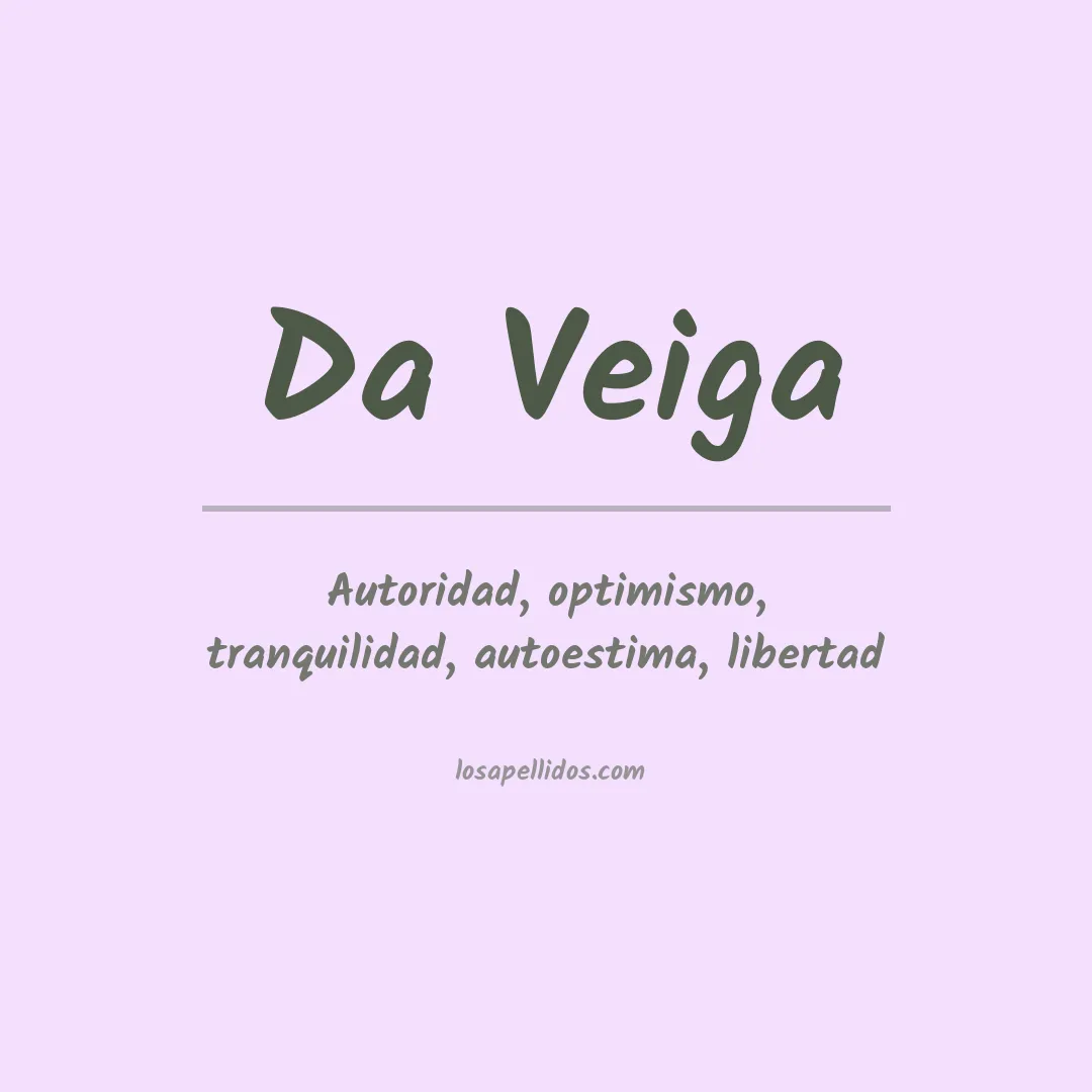 Significado del Apellido Da veiga
