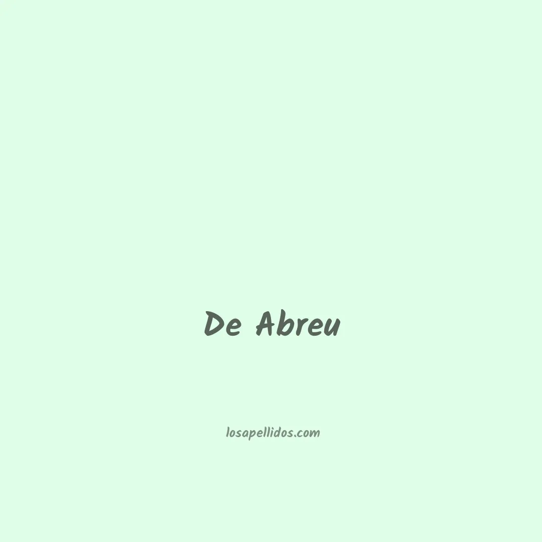 De abreu en chino