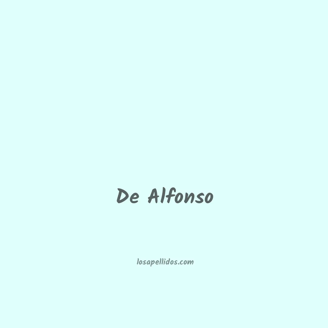 De alfonso en chino