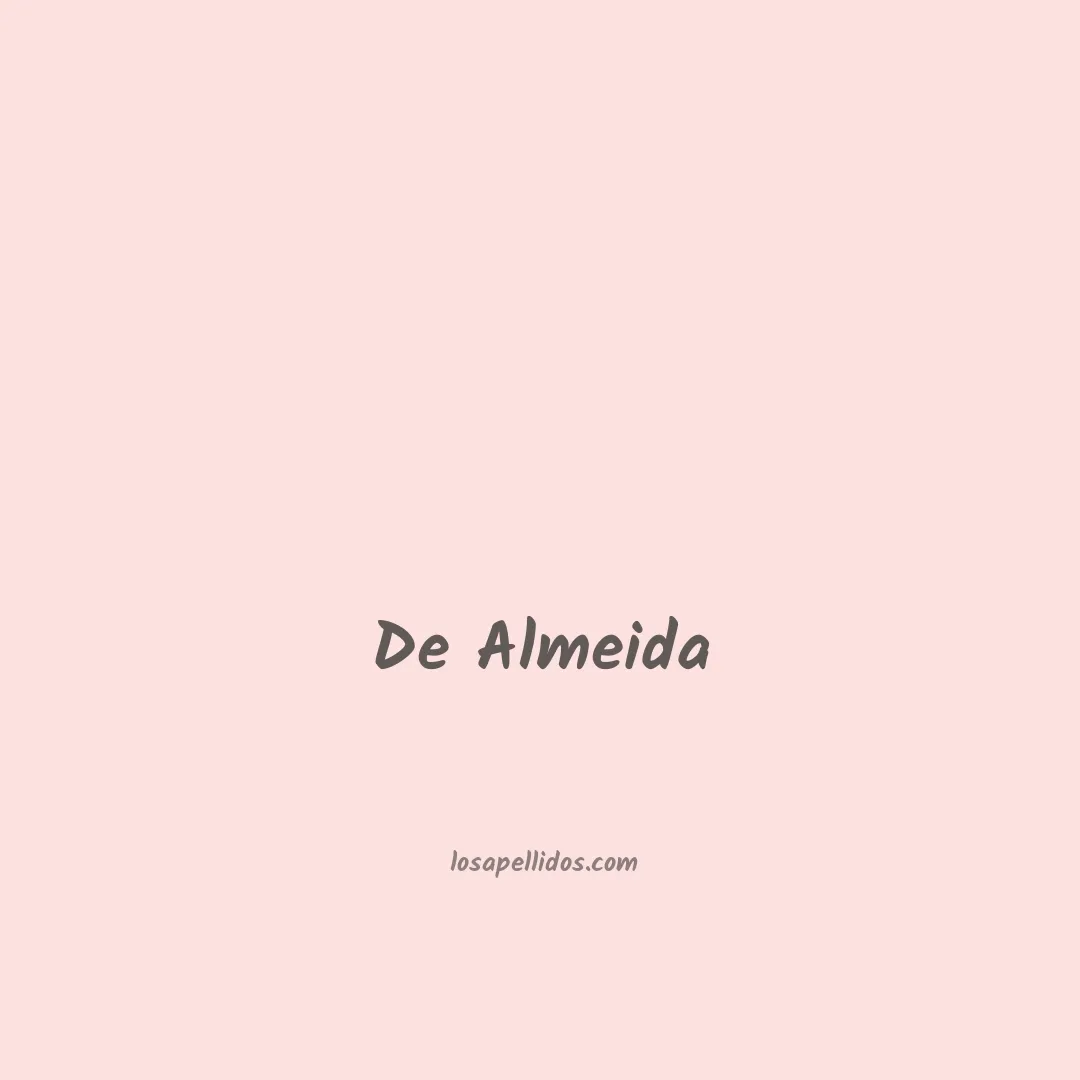 De almeida en chino