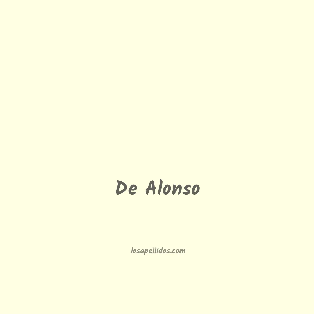De alonso en chino