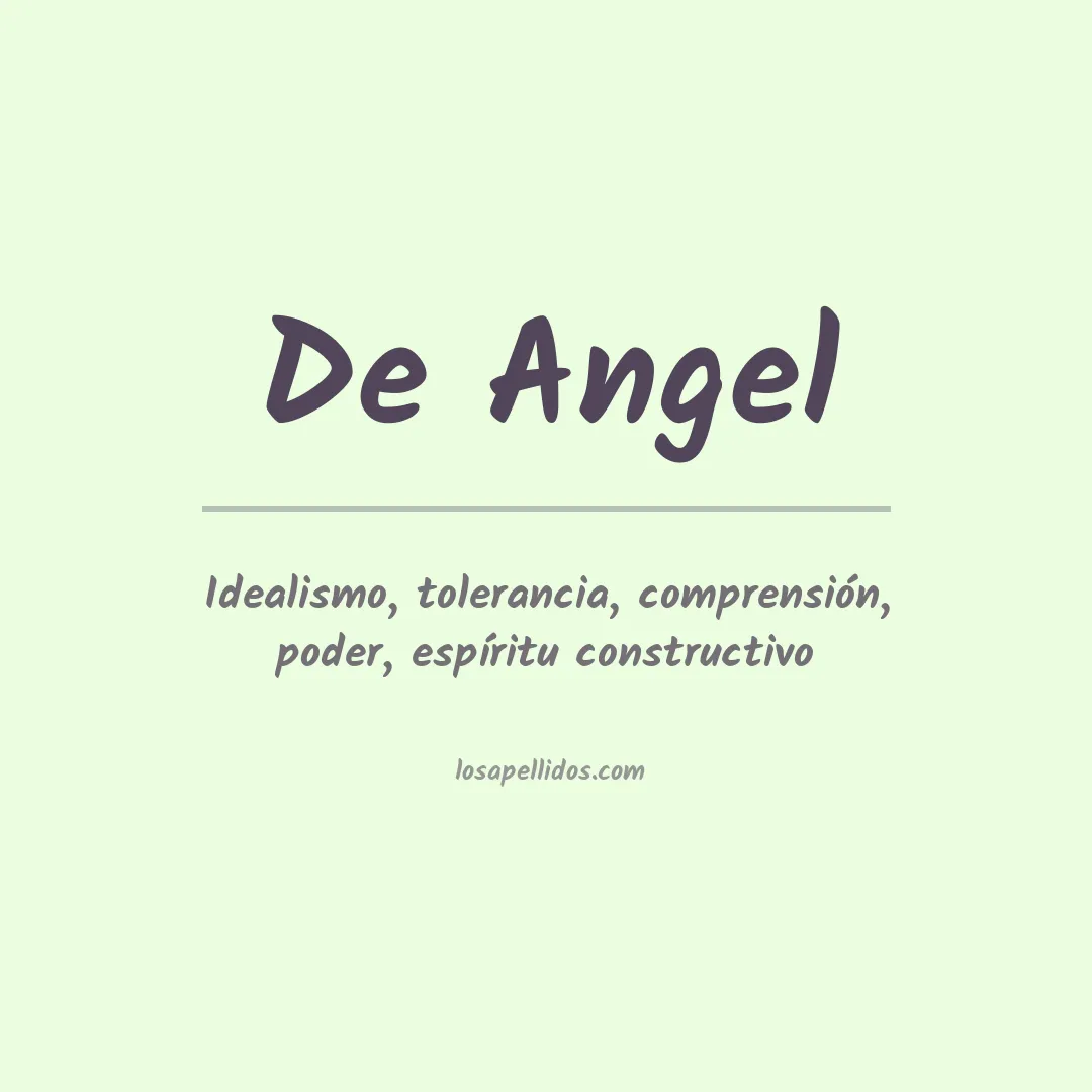 Significado del Apellido De angel