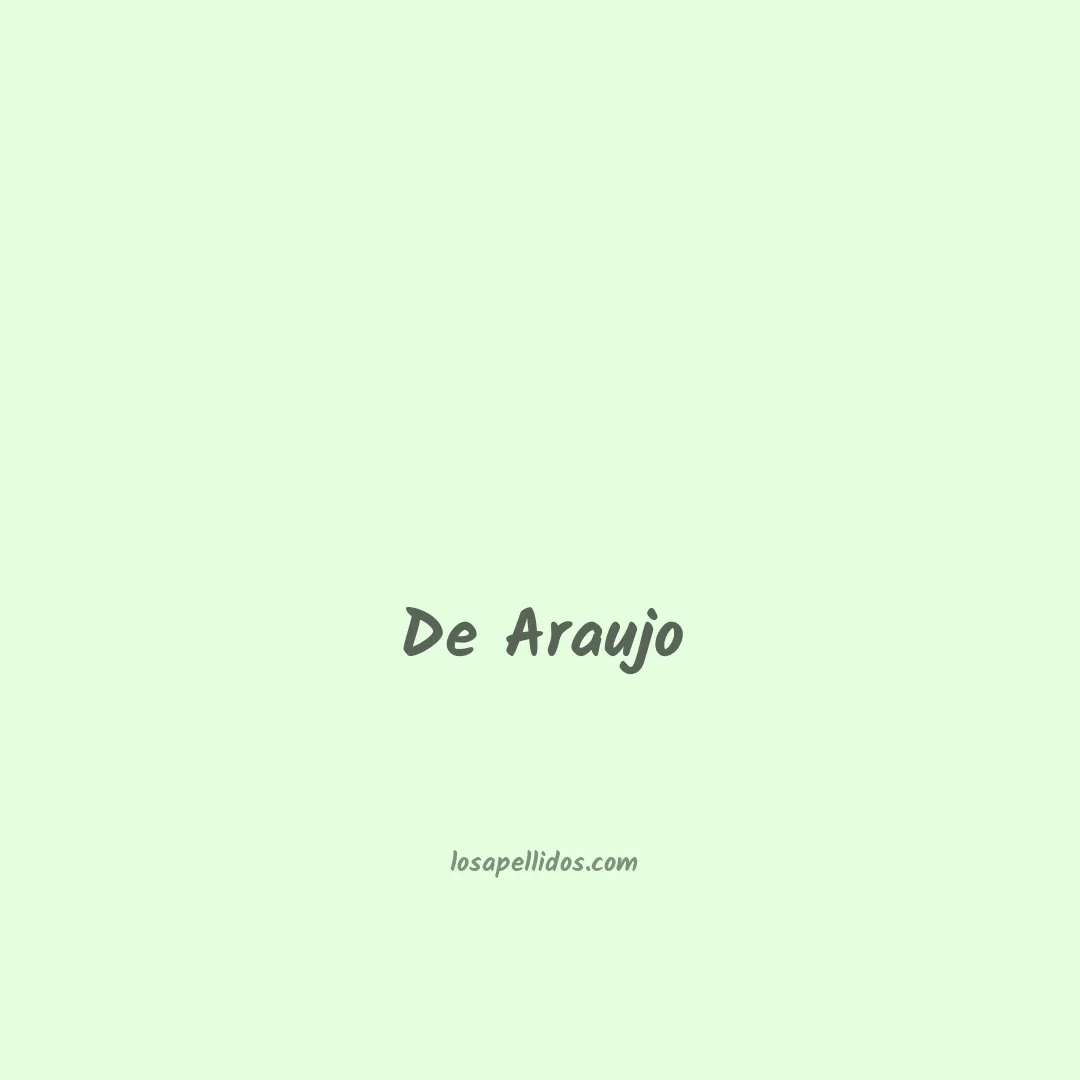 De araujo en chino