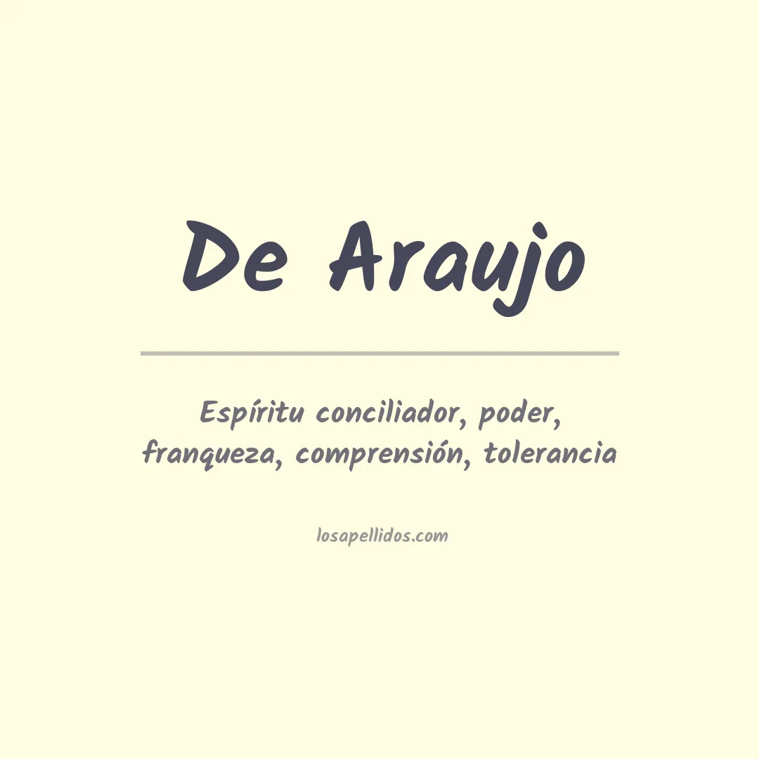 Significado del Apellido De araujo