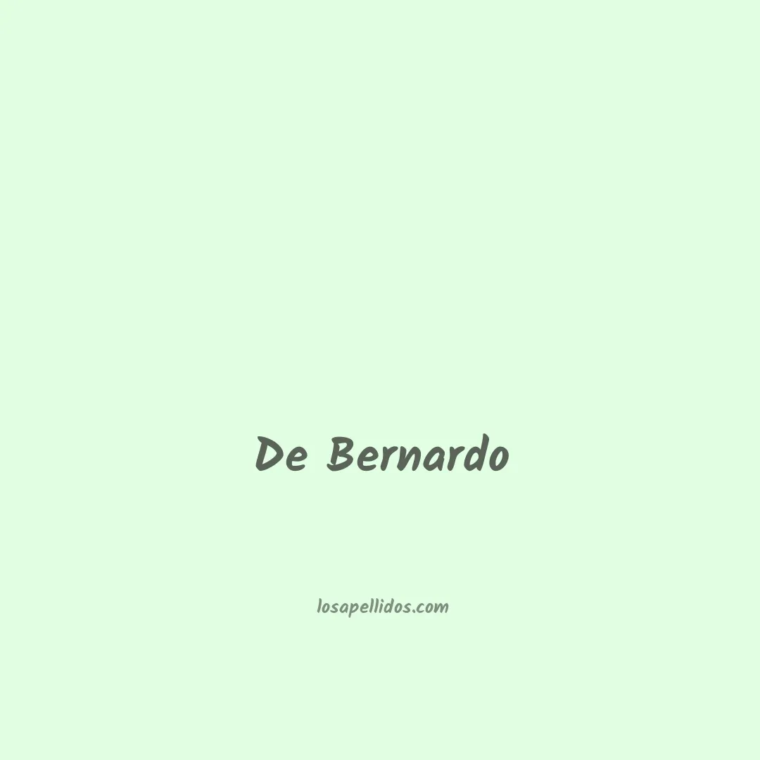 De bernardo en chino