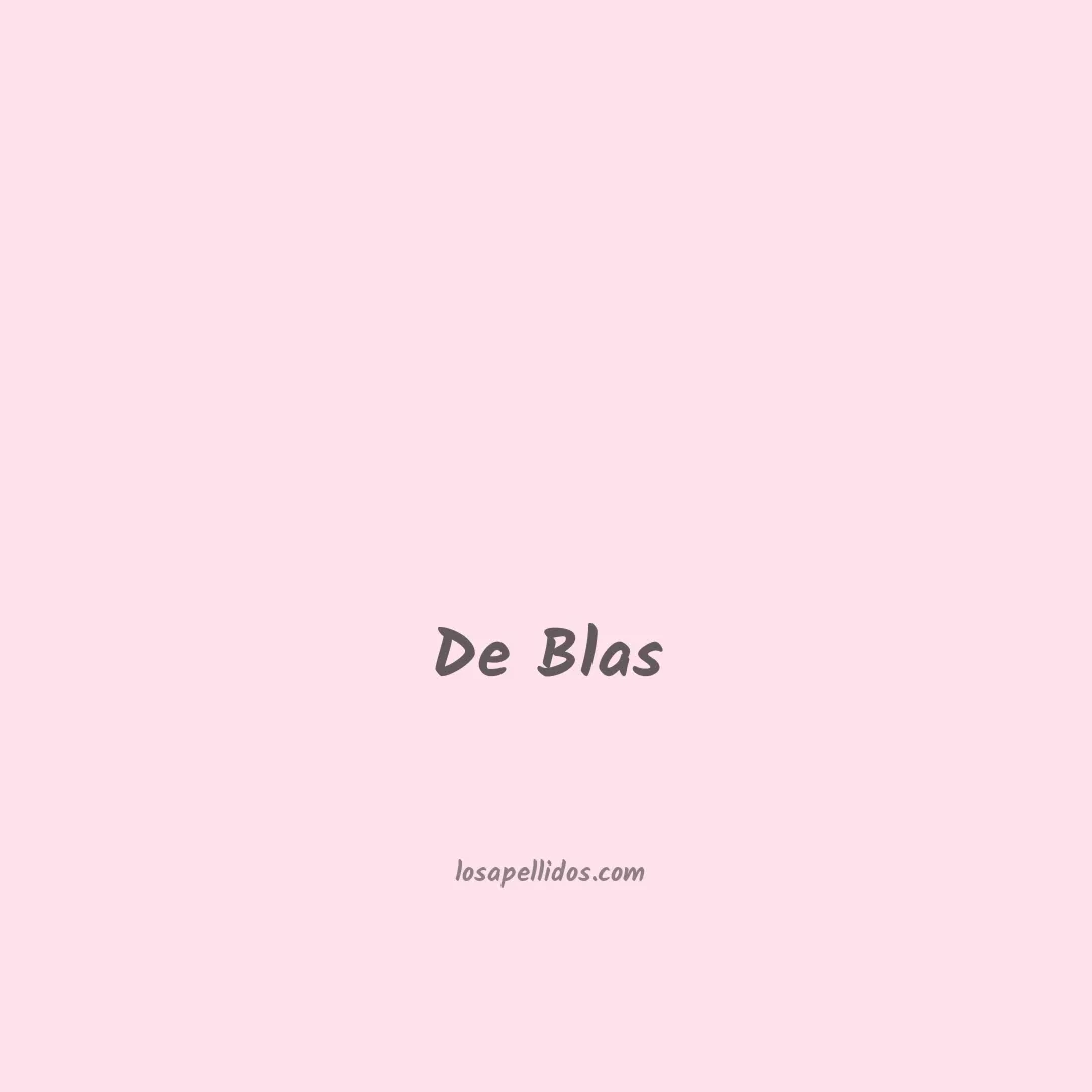 De blas en chino