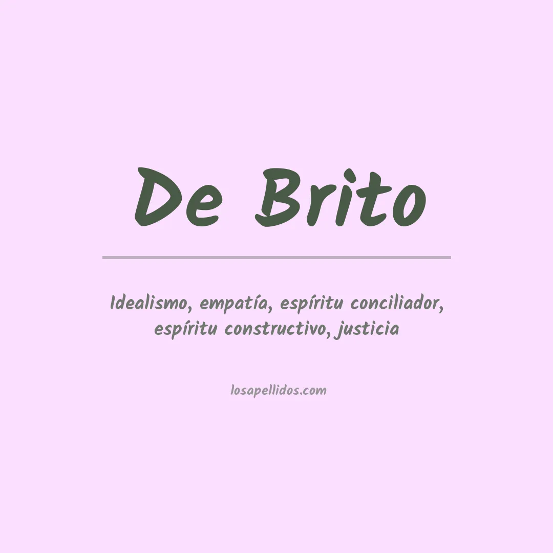 Significado del Apellido De brito