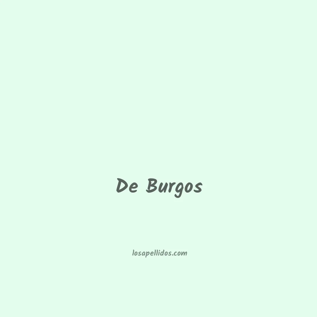 De burgos en chino