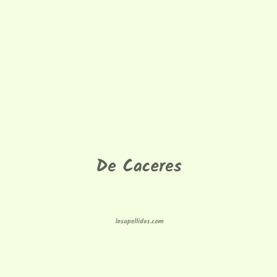 De caceres en chino