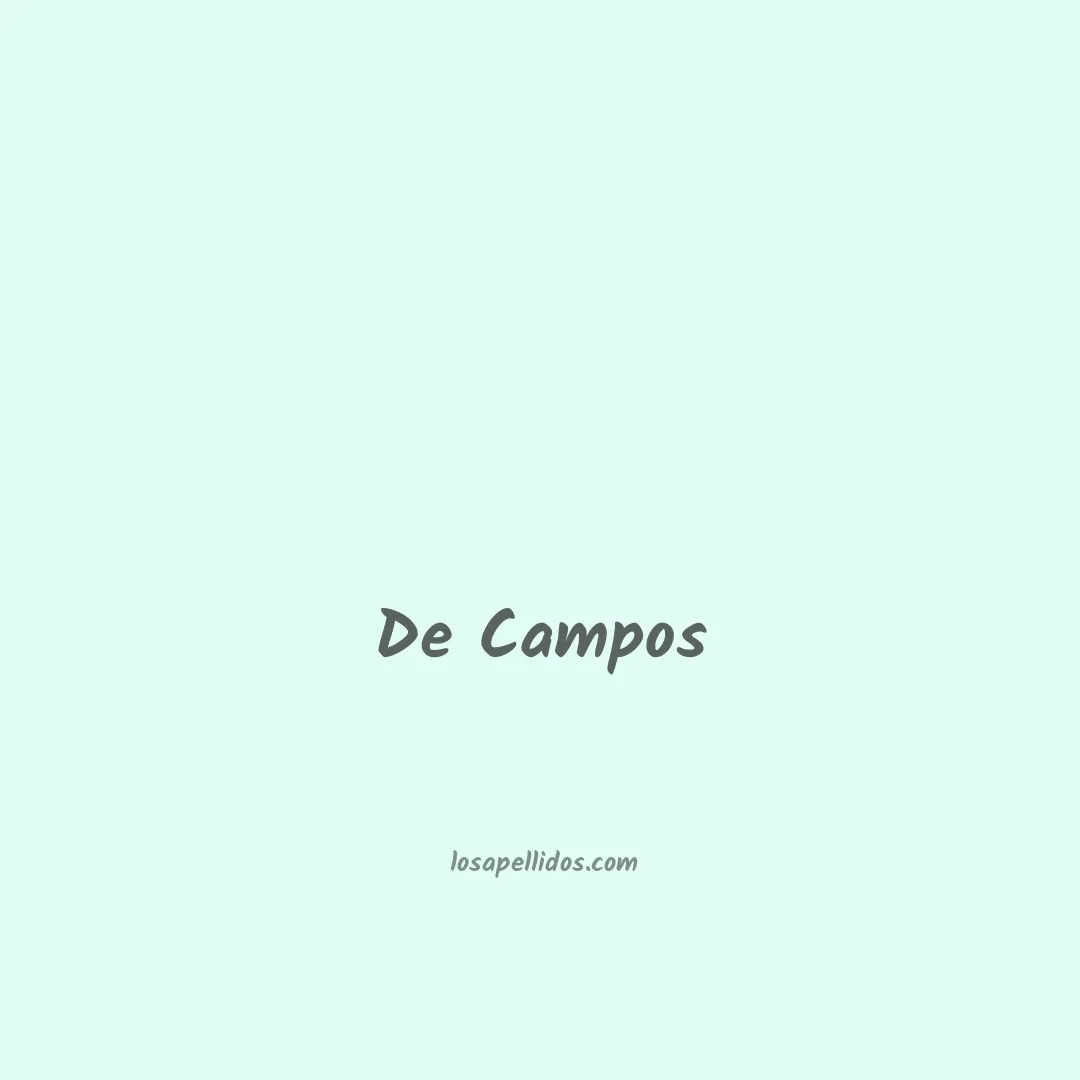 De campos en chino