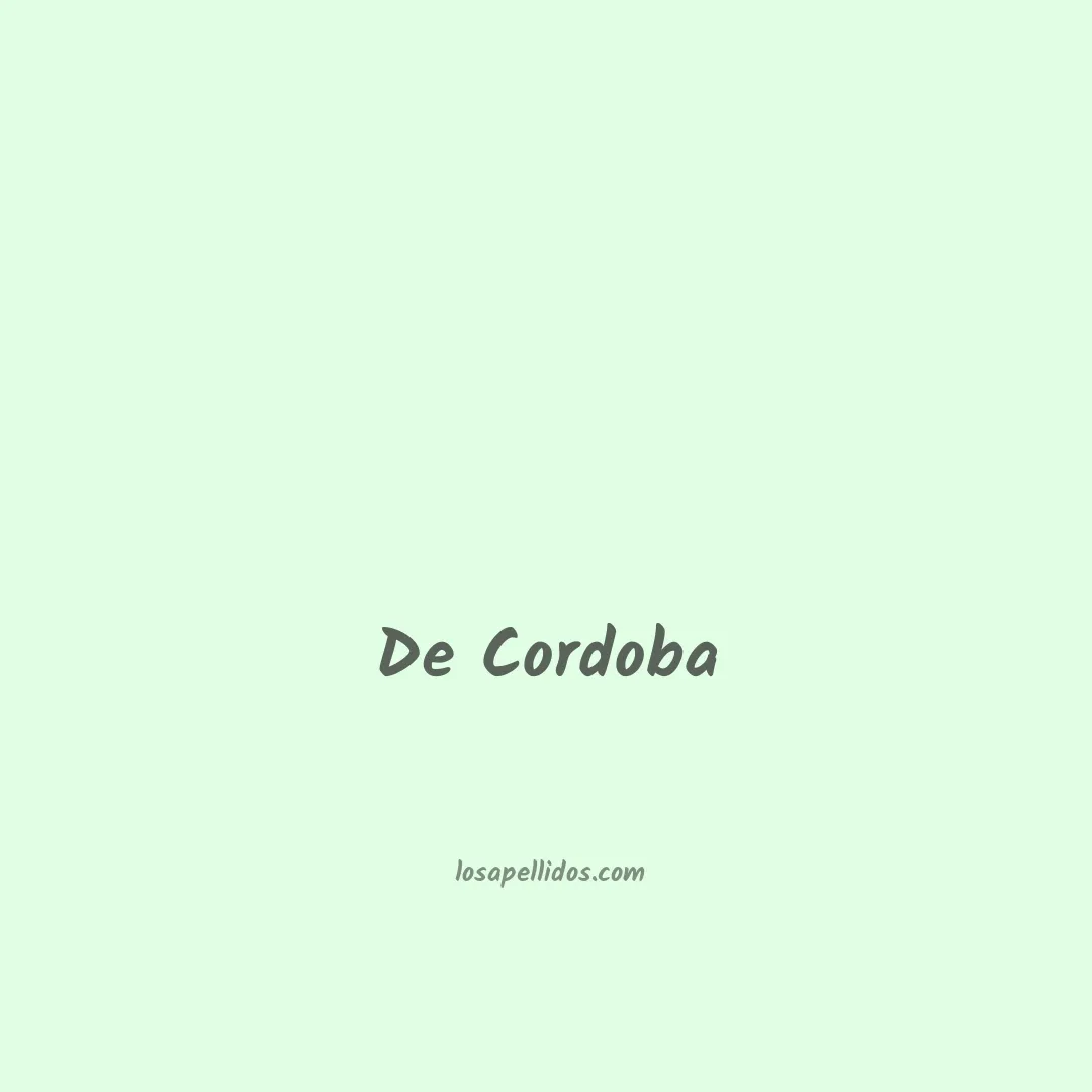 De cordoba en chino