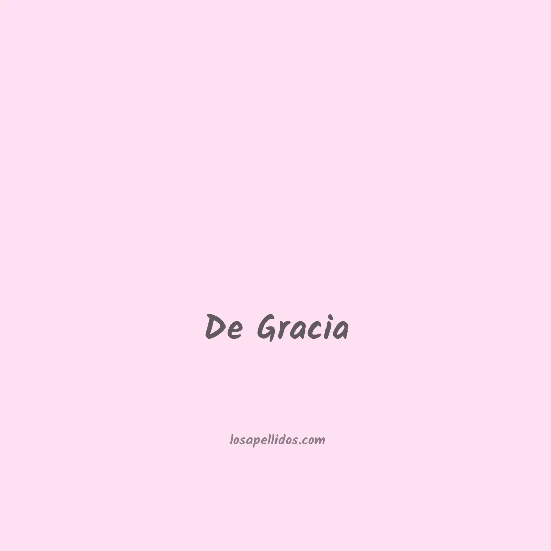 De gracia en chino