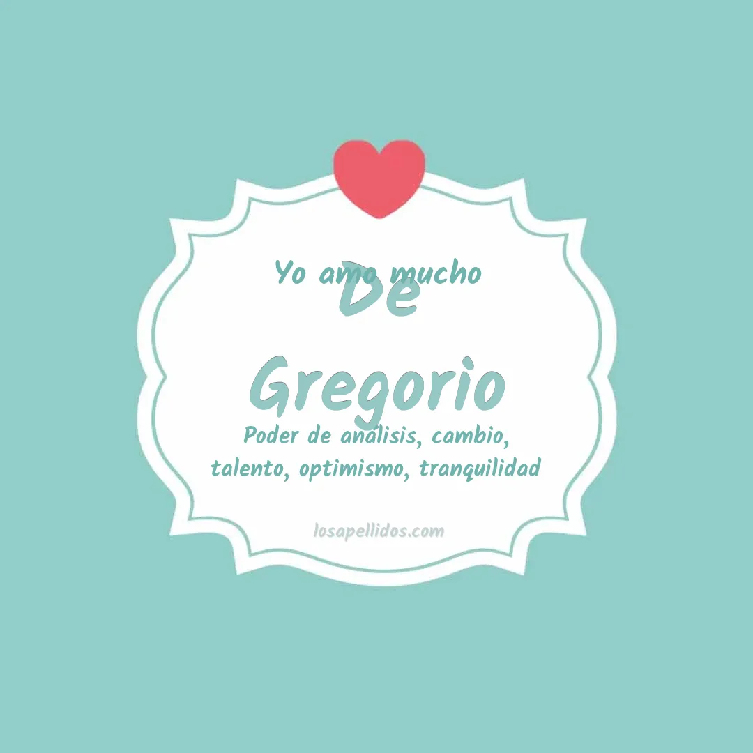 Yo amo mucho De gregorio