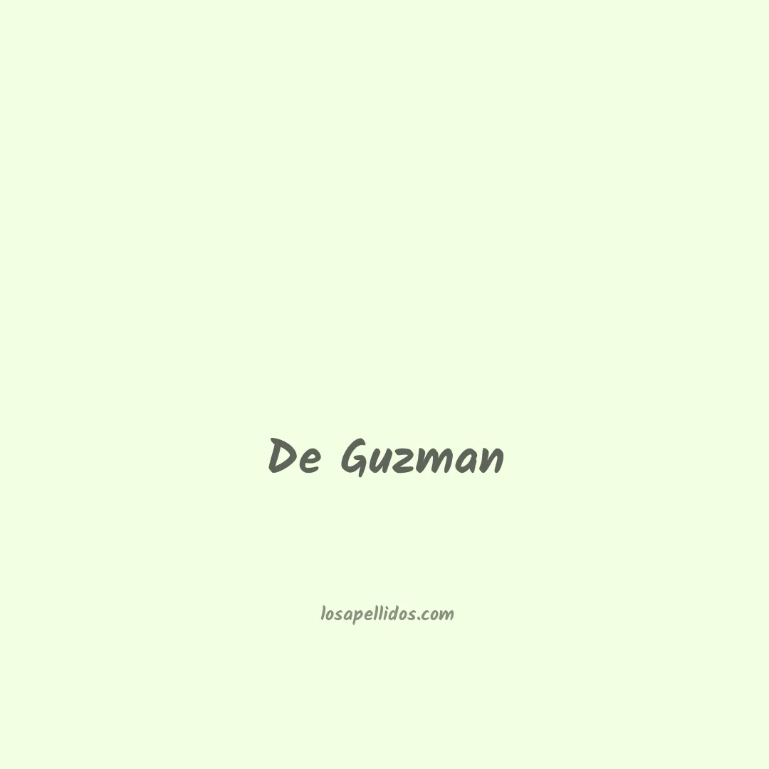 De guzman en chino