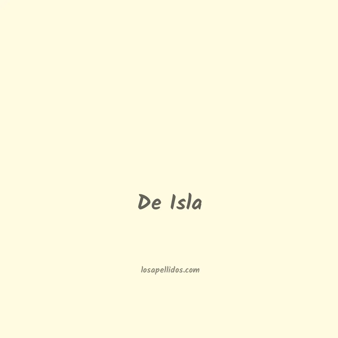 De isla en chino
