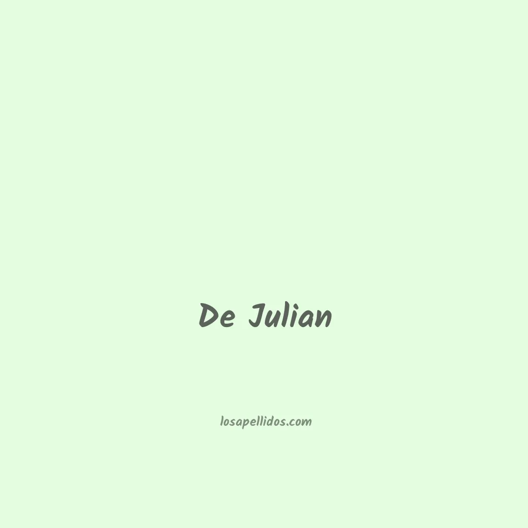 De julian en chino