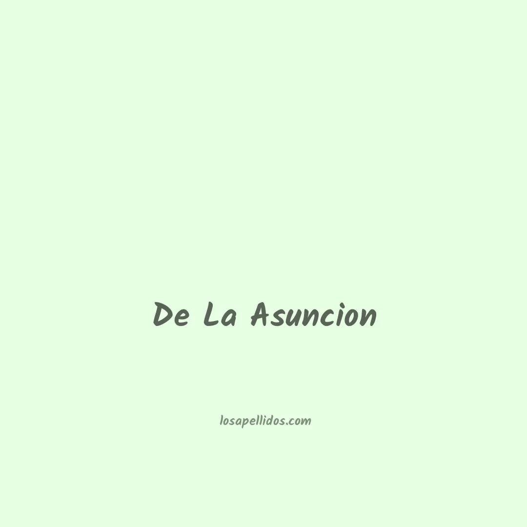 De la asuncion en chino